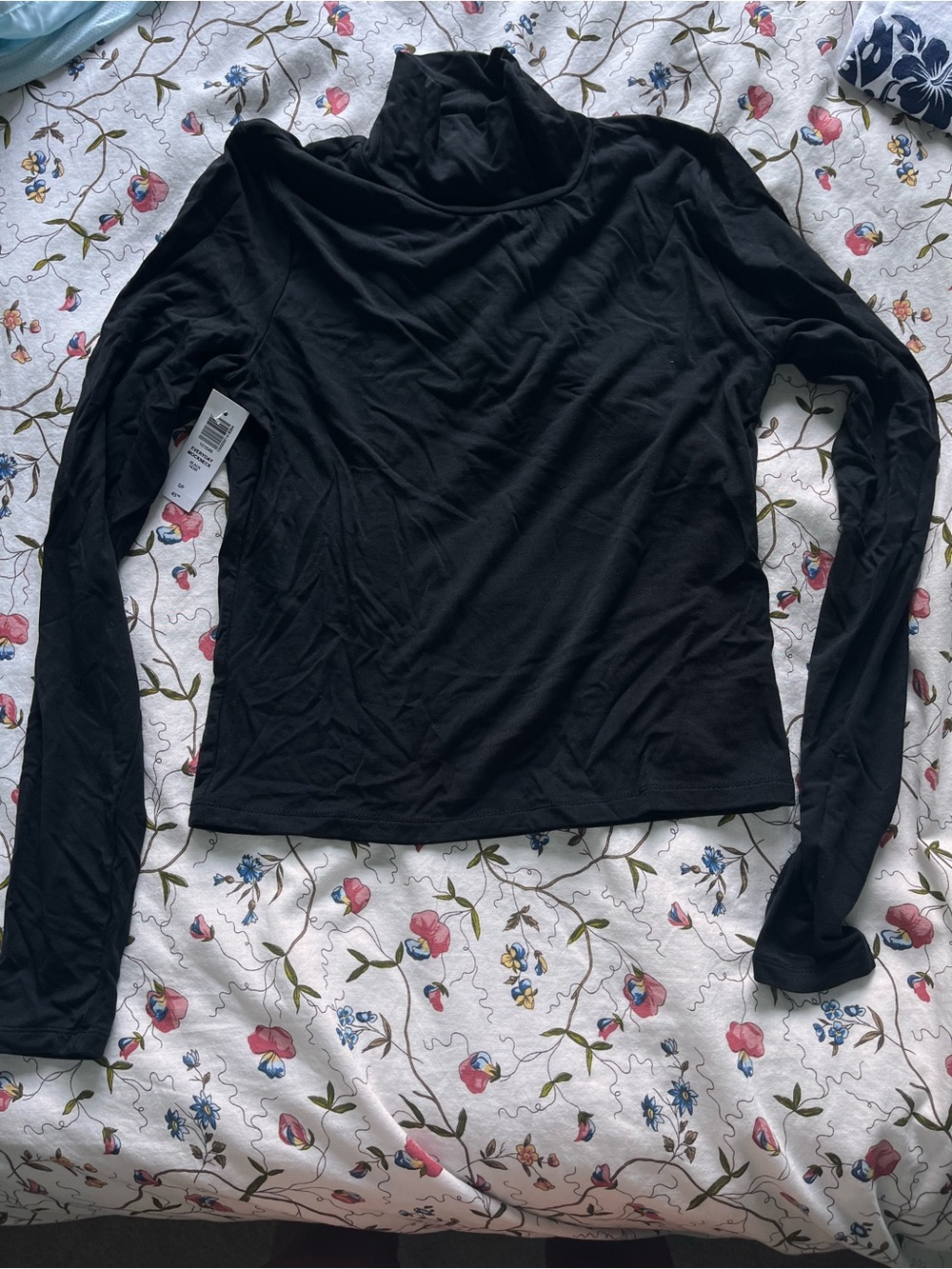 Aritzia Babaton Black Long-Sleeve Turtleneck Top